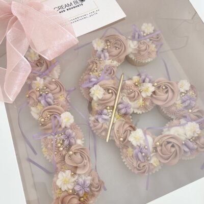 Vanilla cupcakes with buttercream florals Perth