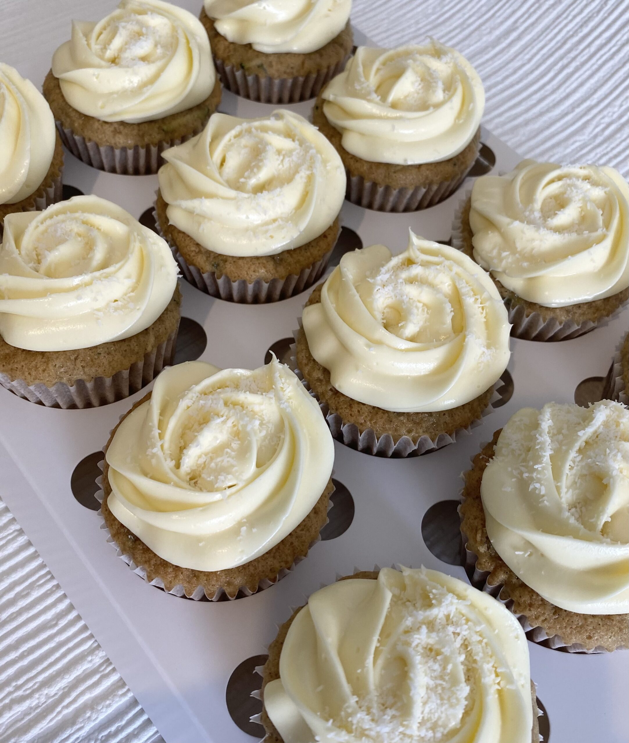 Zucchini Cupcakes with cream-cheese frosting