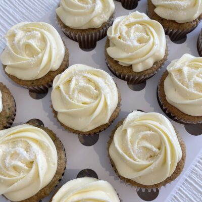 Zucchini Cupcakes with cream-cheese frosting